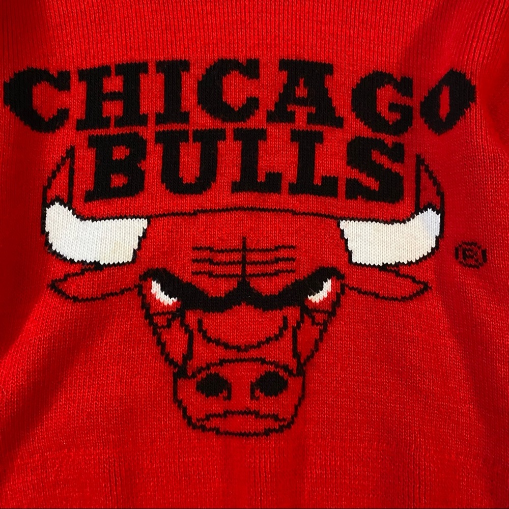 Vintage Chicago Bulls NBA Stuff Youth Boys Knit Sweater Size Medium 10-12 - Picture 5 of 5